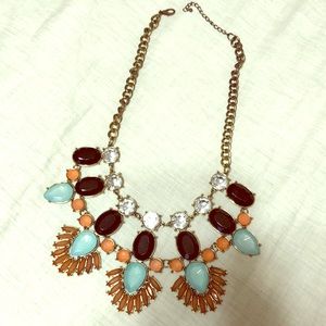 Peach and Mint Statement Necklace